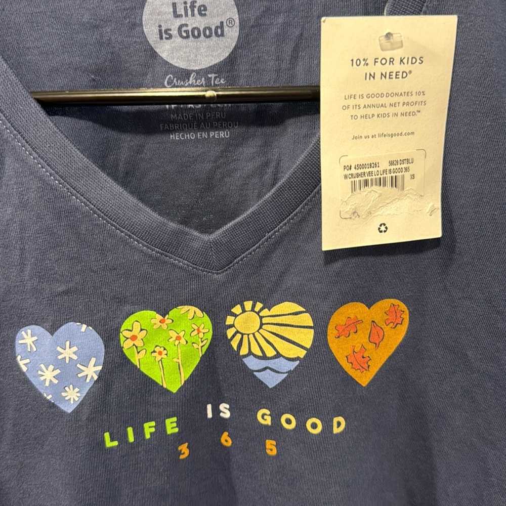 NWT life is good 365 long sleeve, XS - Picture 2 of 3